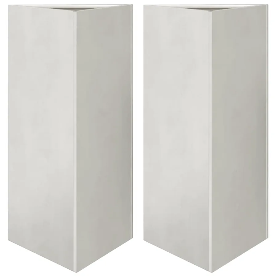 Jardinières 2 pcs triangulaire 40x34,5x75 cm acier inoxydable - 2