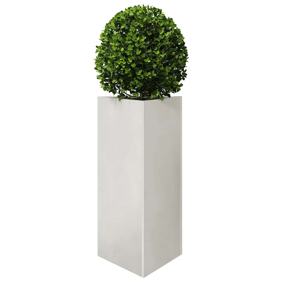 Jardinières 2 pcs triangulaire 40x34,5x75 cm acier inoxydable - 4