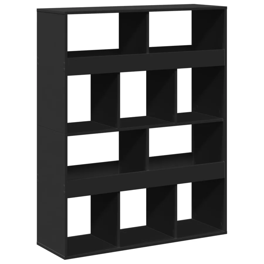 Bibliothèque noir 100x33x125,5 cm bois d'ingénierie - 2