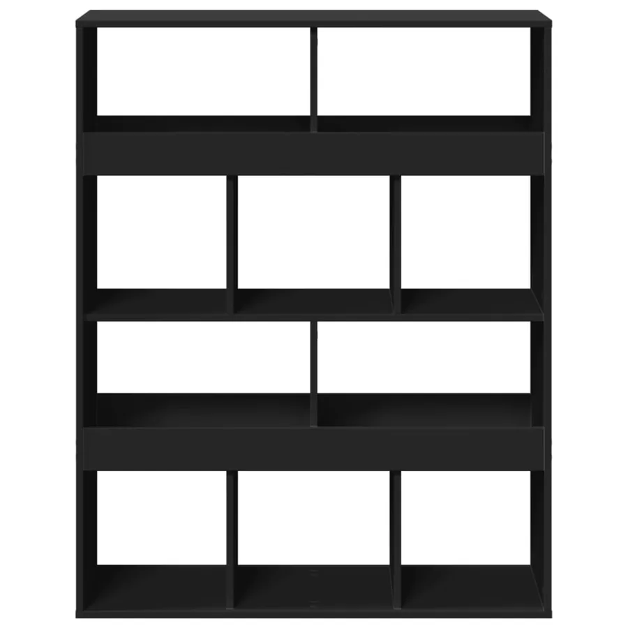 Bibliothèque noir 100x33x125,5 cm bois d'ingénierie - 4