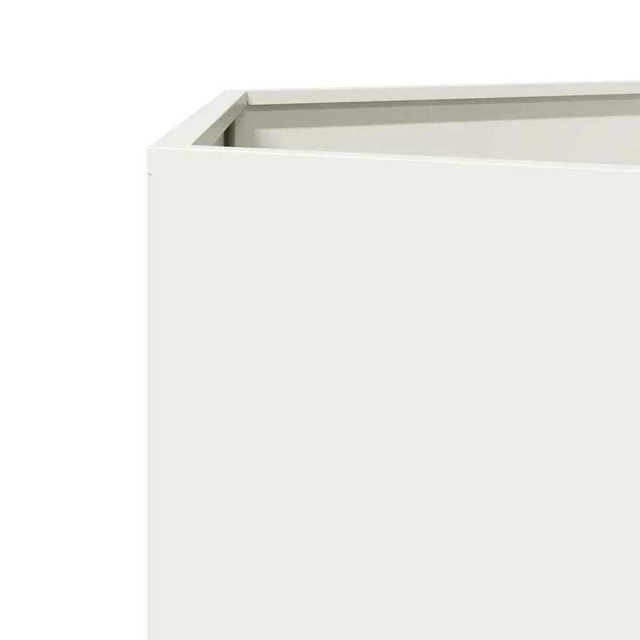 Jardinières 2 pcs blanc hexagone 46x40x45 cm acier - 10