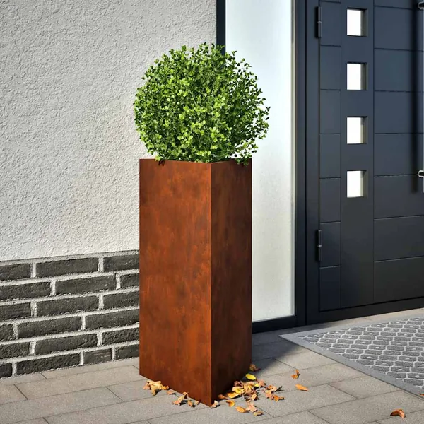 Jardinières 2 pcs triangulaire acier résistant aux intempéries