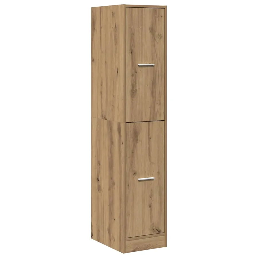 Armoire d'apothicaire Chêne artisanal 30x41x144,5 cm Bois d'ingénierie - 10