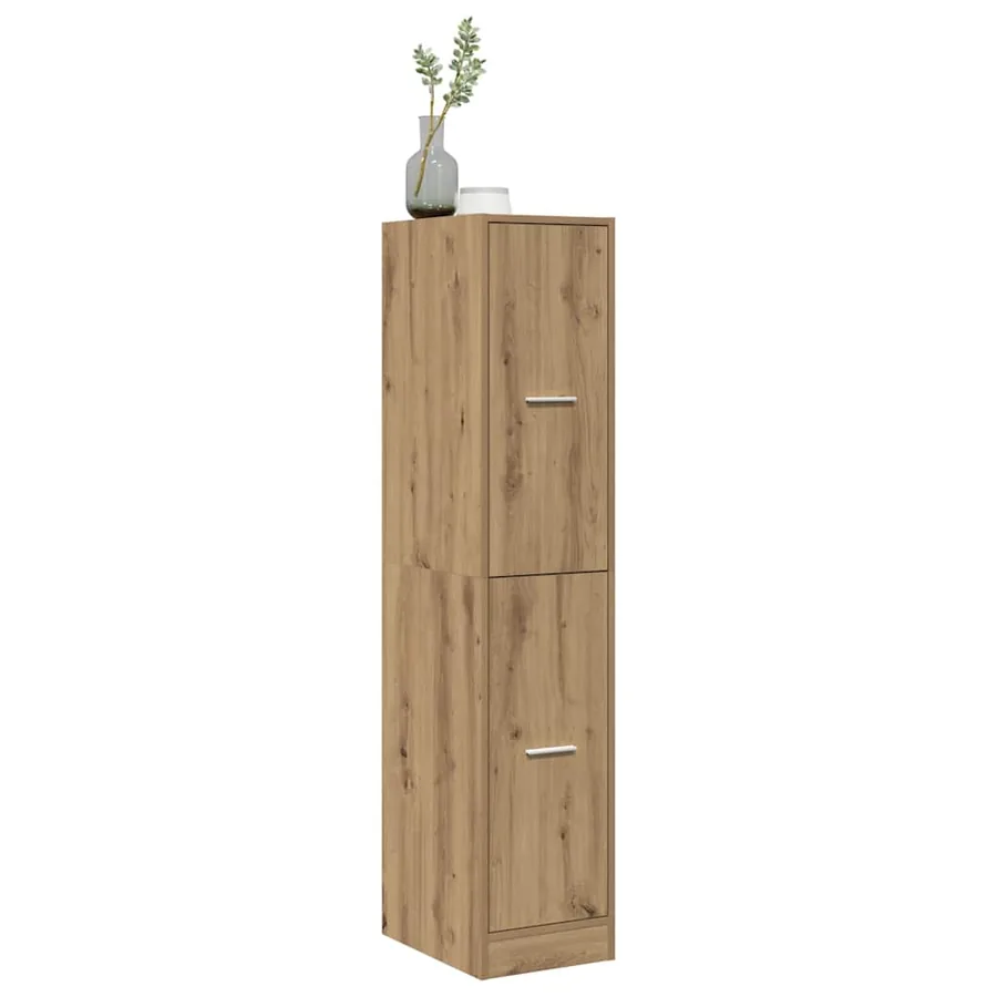 Armoire d'apothicaire Chêne artisanal 30x41x144,5 cm Bois d'ingénierie - 5