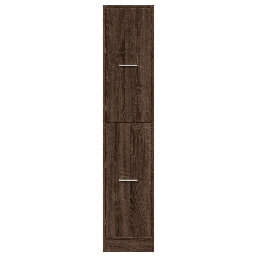 Armoire apothicaire chêne marron 30x41x144,5 cm bois ingénierie - 5