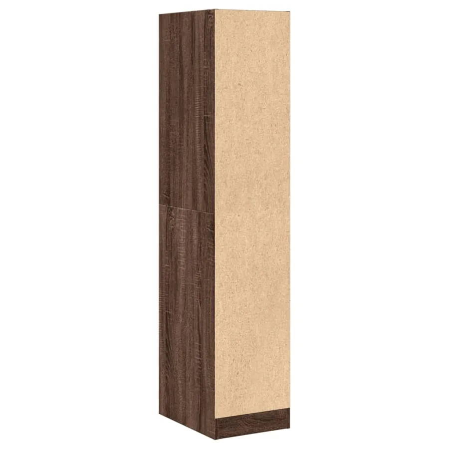 Armoire apothicaire chêne marron 30x41x144,5 cm bois ingénierie - 6