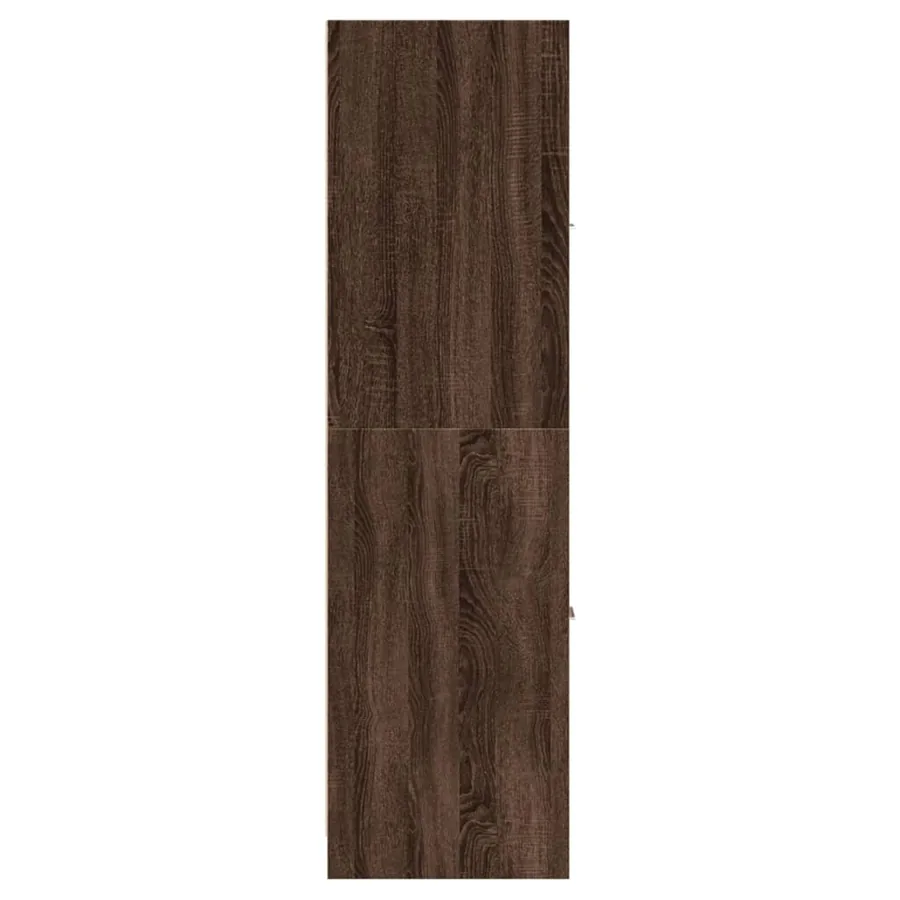 Armoire apothicaire chêne marron 30x41x144,5 cm bois ingénierie - 7