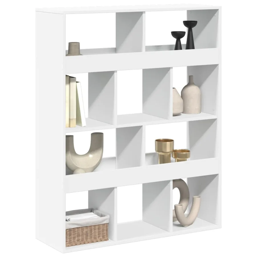 Cloison de séparation blanc 100x33x125,5 cm bois d'ingénierie - 3