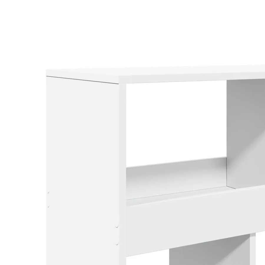 Cloison de séparation blanc 100x33x125,5 cm bois d'ingénierie - 7