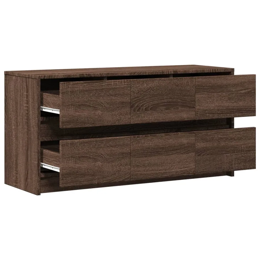 Meuble TV avec LED chêne marron 100x34x50 cm bois d'ingénierie - 12