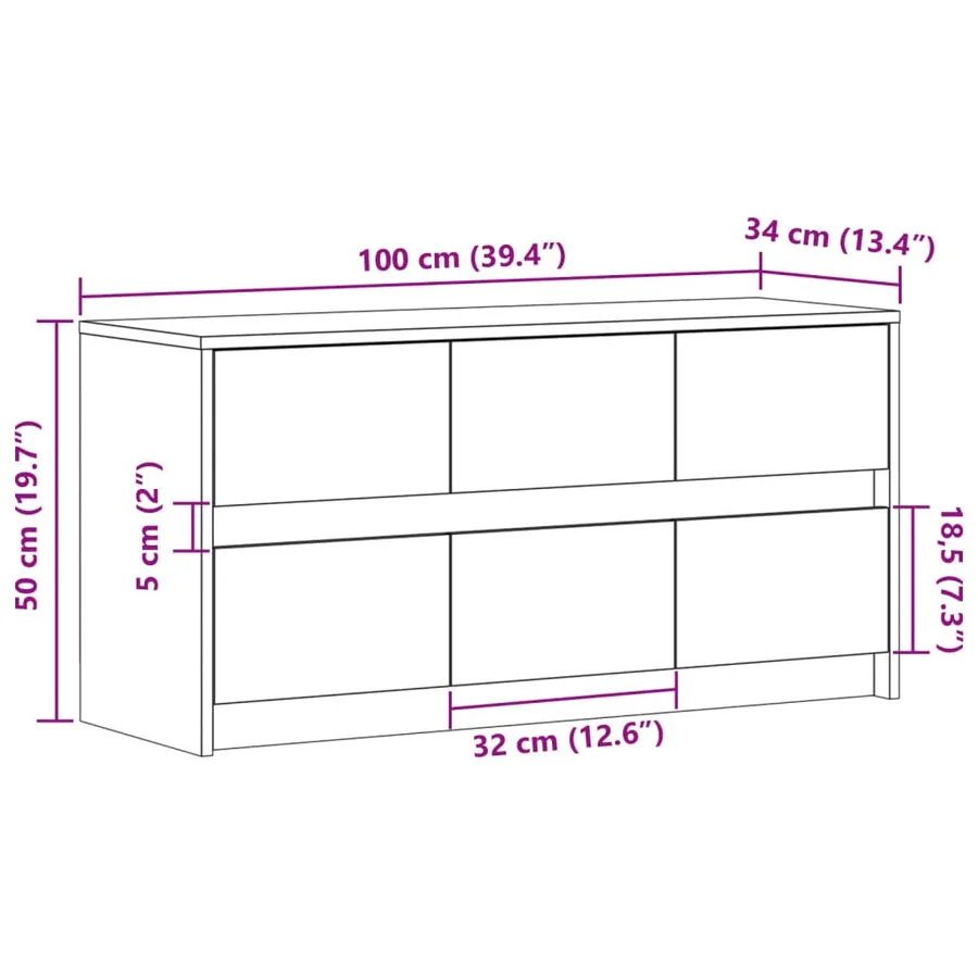 Meuble TV avec LED chêne marron 100x34x50 cm bois d'ingénierie - 14