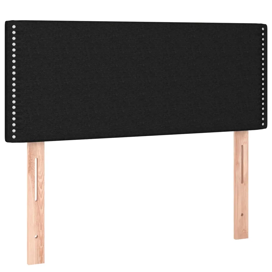 Sommier à lattes de lit avec matelas Noir 90x200 cm Tissu - 6