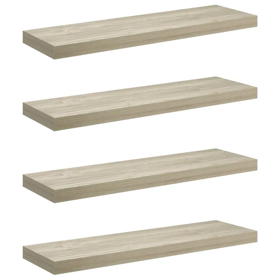 Étagères murales flottantes 4 pcs Chêne 80x23,5x3,8 cm MDF - 2