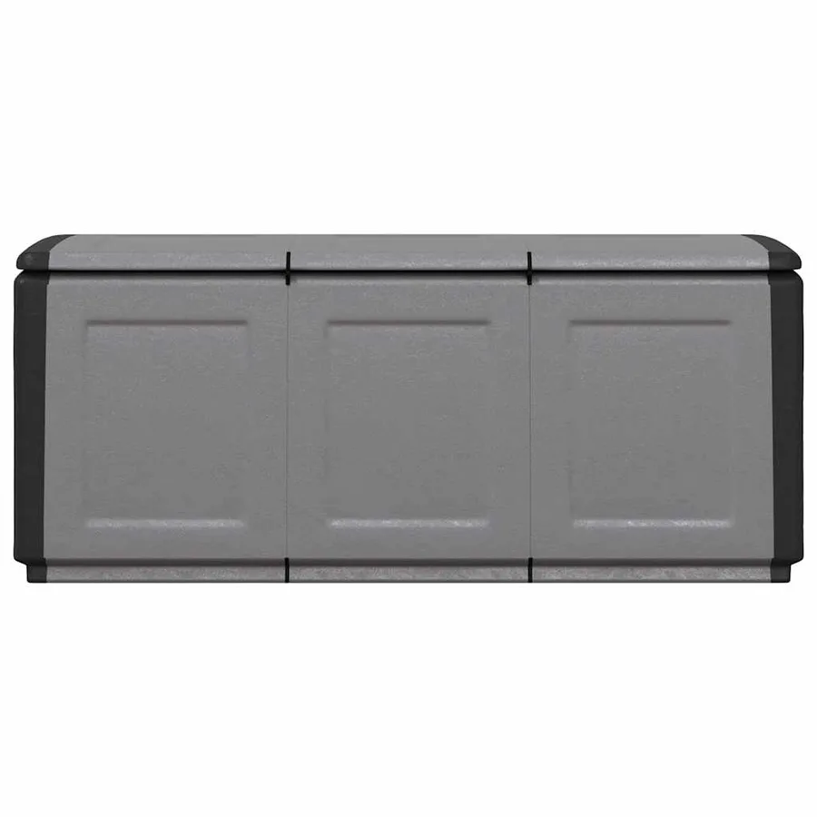 Boîte de rangement de jardin 138x53x57 cm 330 L Gris foncé noir - 4