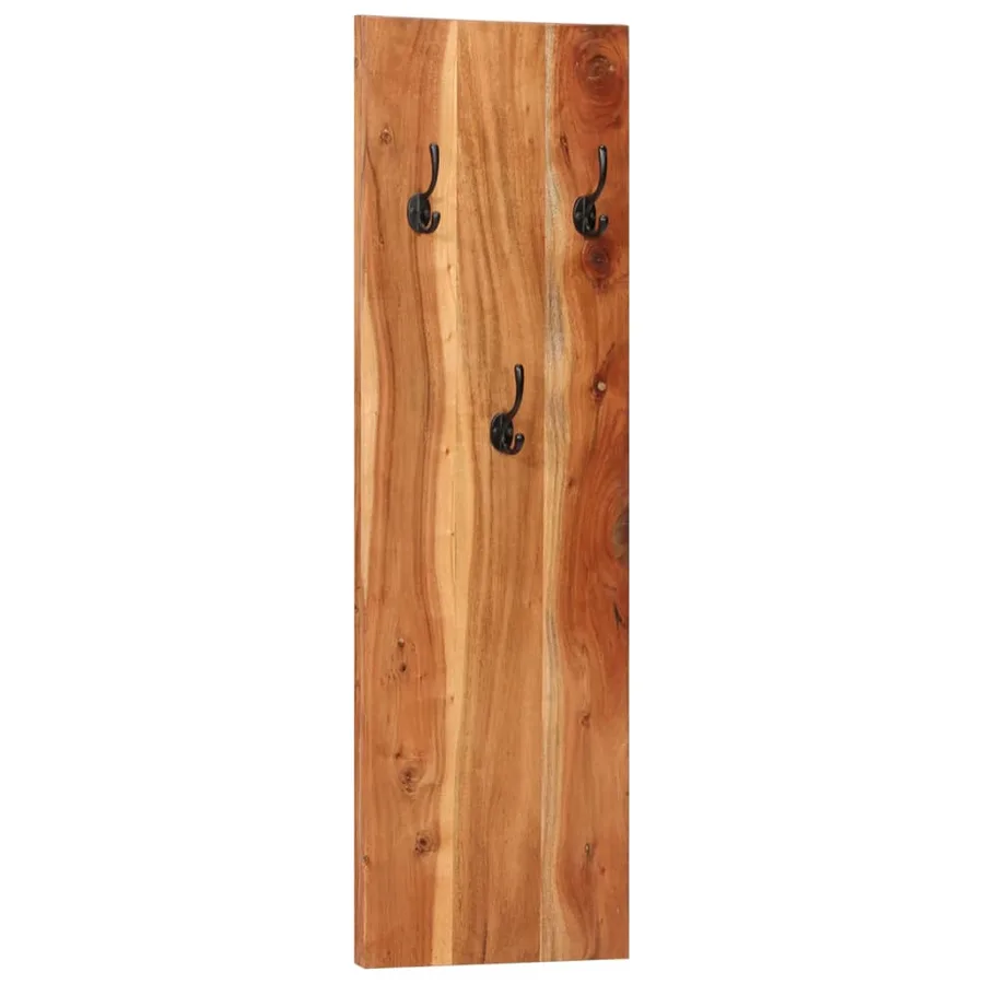 Porte-manteaux muraux 2 pcs 36x3x110 cm Bois d'acacia massif - 2