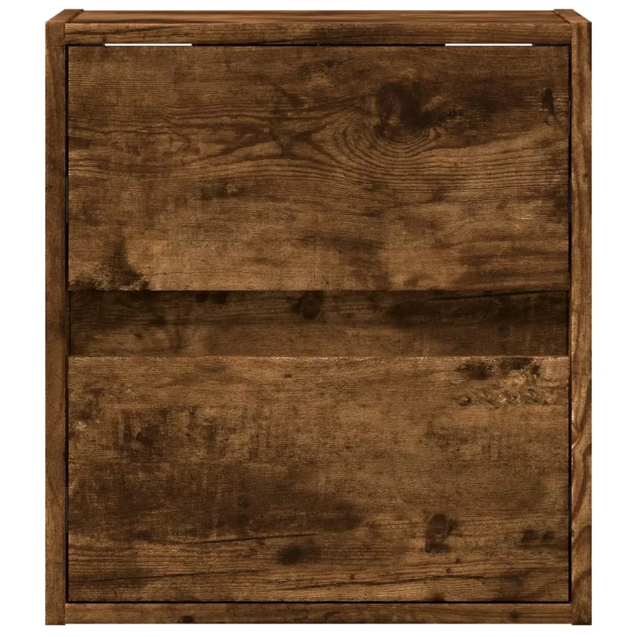 Meubles TV muraux et lumières LED 2 pcs chêne fumé 41x31x45 cm - 6