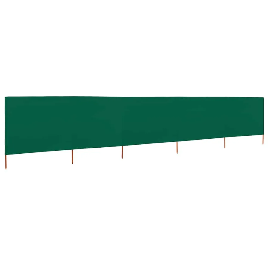 Paravent 5 panneaux Tissu 600 x 80 cm Vert - 2