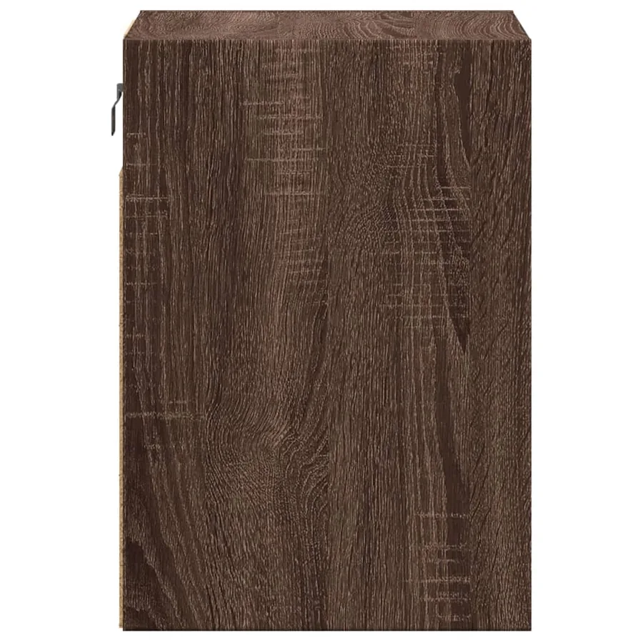 Tables de chevet murales avec lumières LED 2 pcs chêne marron - 7