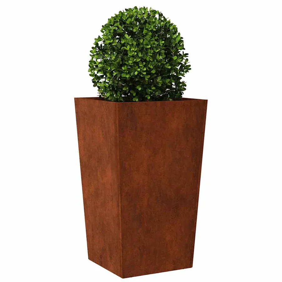 Jardinières 2 pcs 45x45x75 cm acier résistant aux intempéries - 4