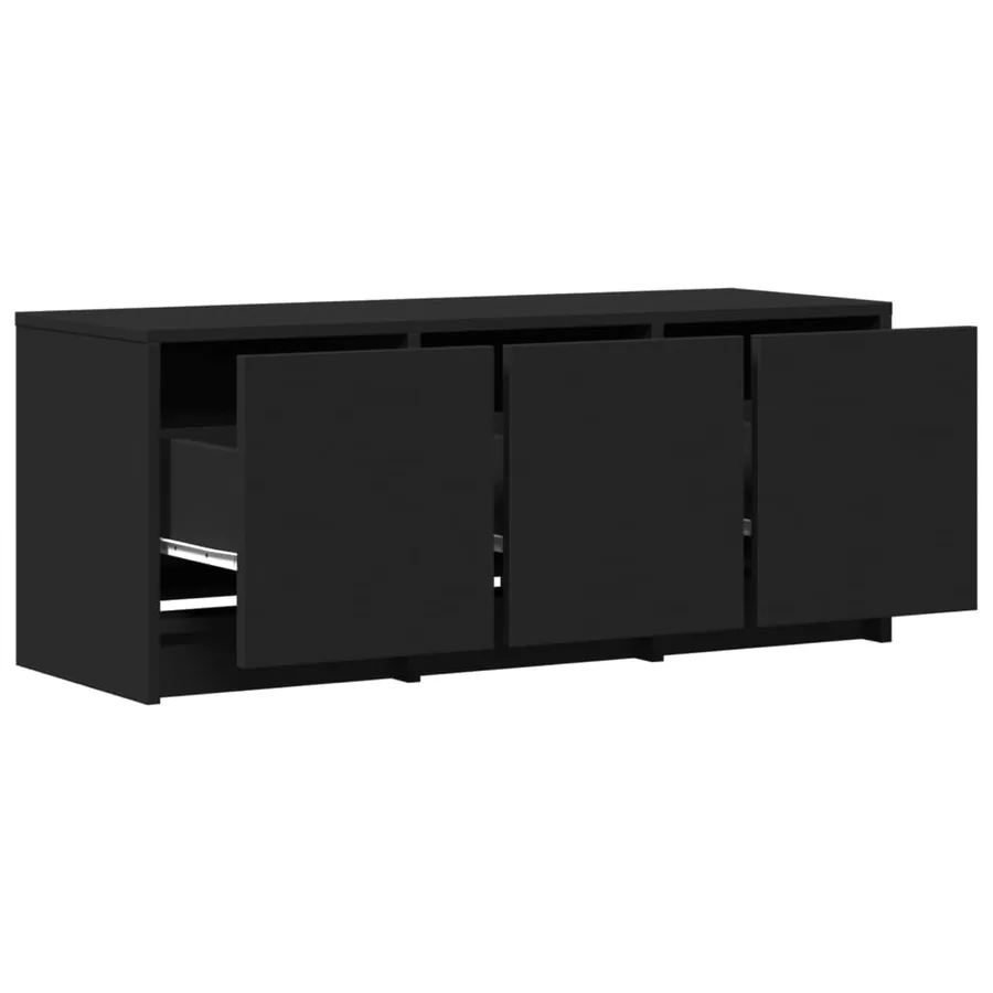 Meuble TV avec LED noir 97x34x40 cm bois d'ingénierie - 12