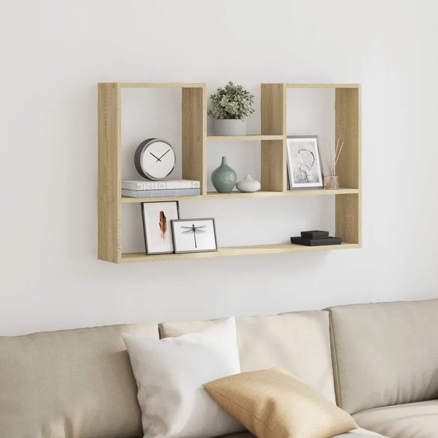 Étagère murale chêne sonoma 99x15x60 cm bois d'ingénierie - 3