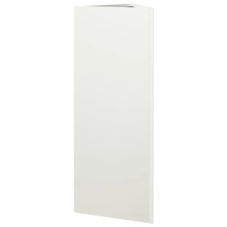 Jardinière blanc triangulaire 30x26x75 cm acier - 6
