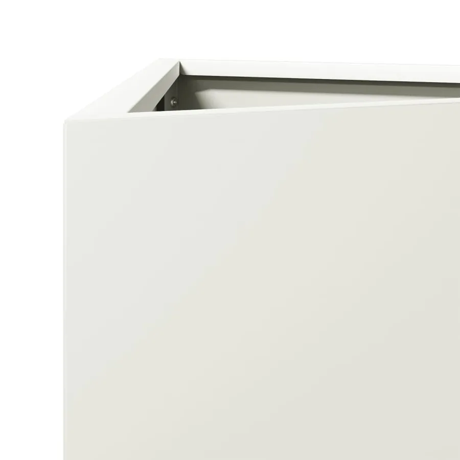 Jardinière blanc triangulaire 30x26x75 cm acier - 7