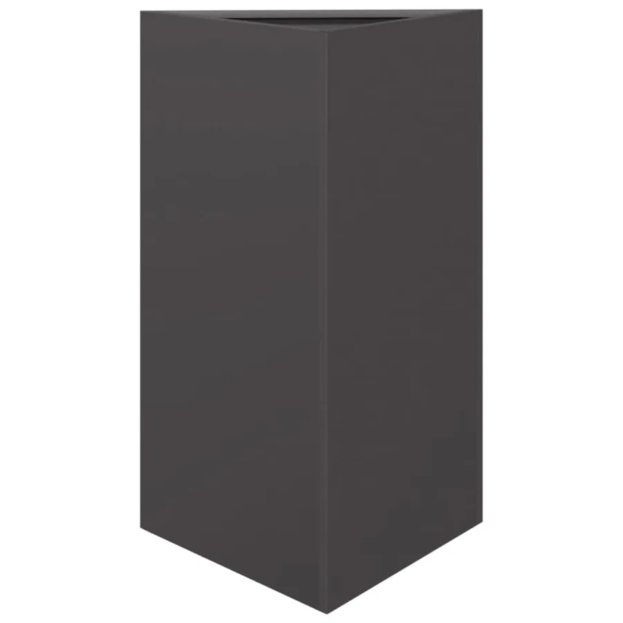 Jardinières 2 pcs noir triangulaire 50x43x75 cm acier - 5