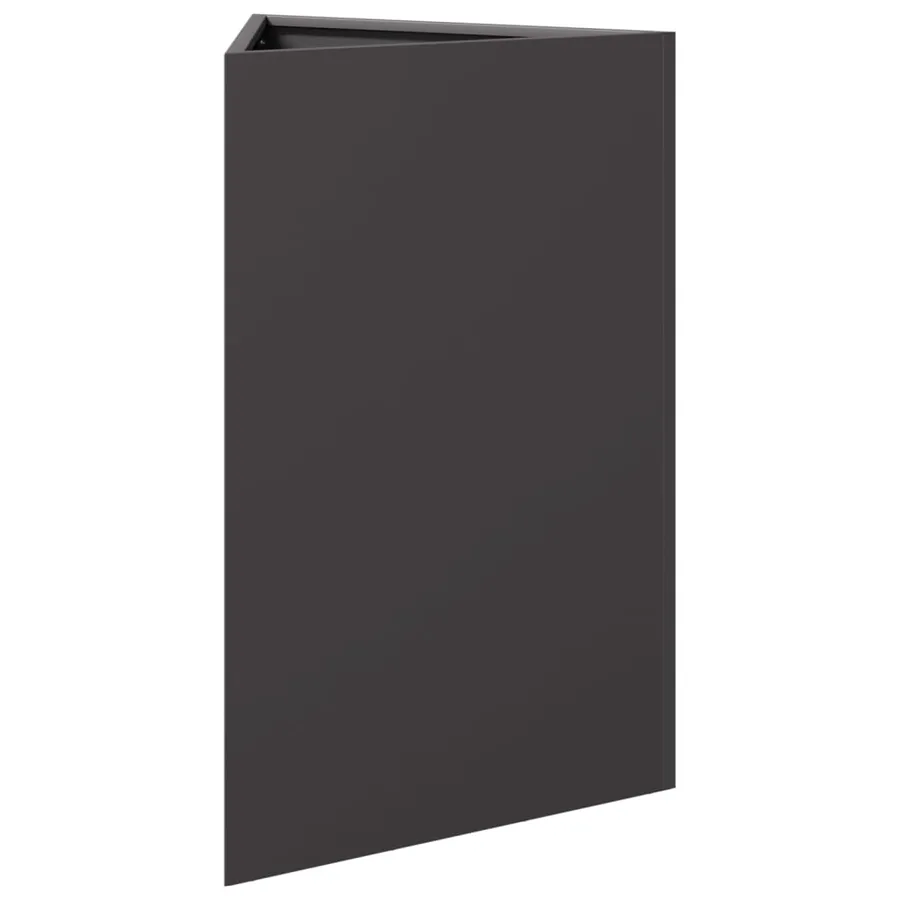 Jardinières 2 pcs noir triangulaire 50x43x75 cm acier - 6