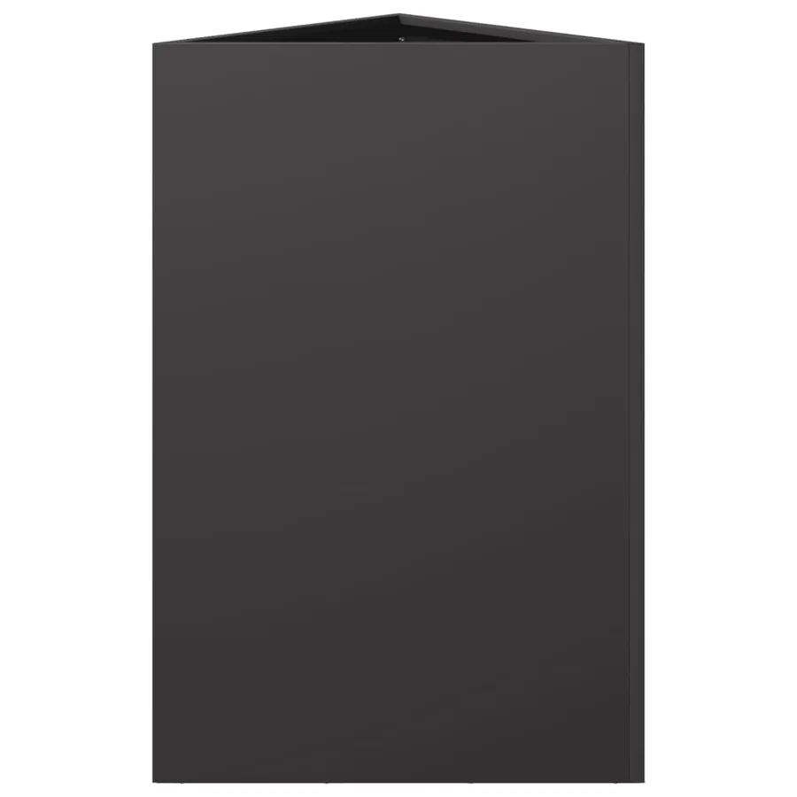 Jardinières 2 pcs noir triangulaire 50x43x75 cm acier - 7