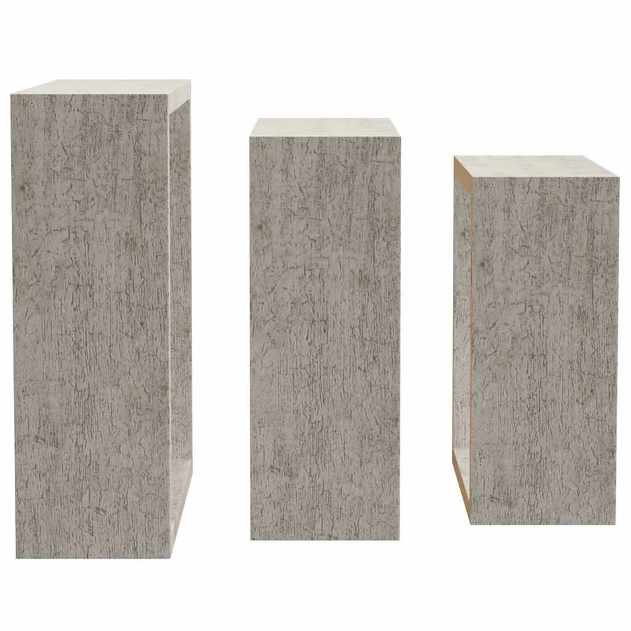 Étagères murales sous forme de cube 3 pcs Gris béton - 6