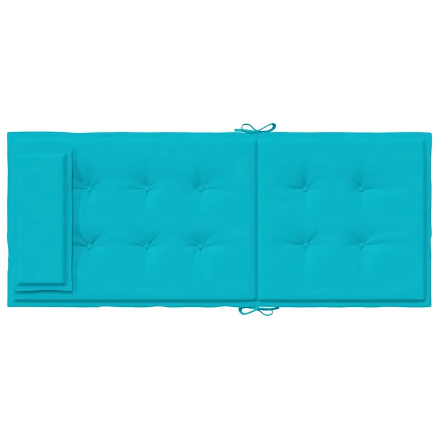 Coussins de chaise à dossier haut lot de 6 turquoise - 7