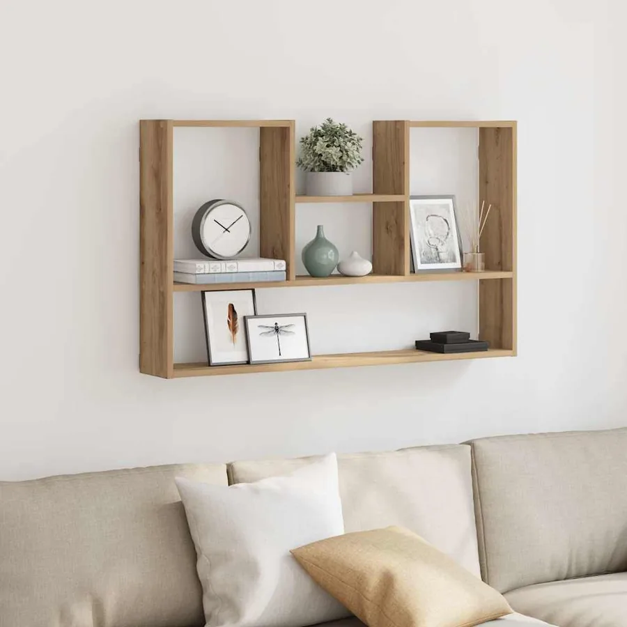 Étagère murale chêne artisanal 99x15x60 cm bois d'ingénierie