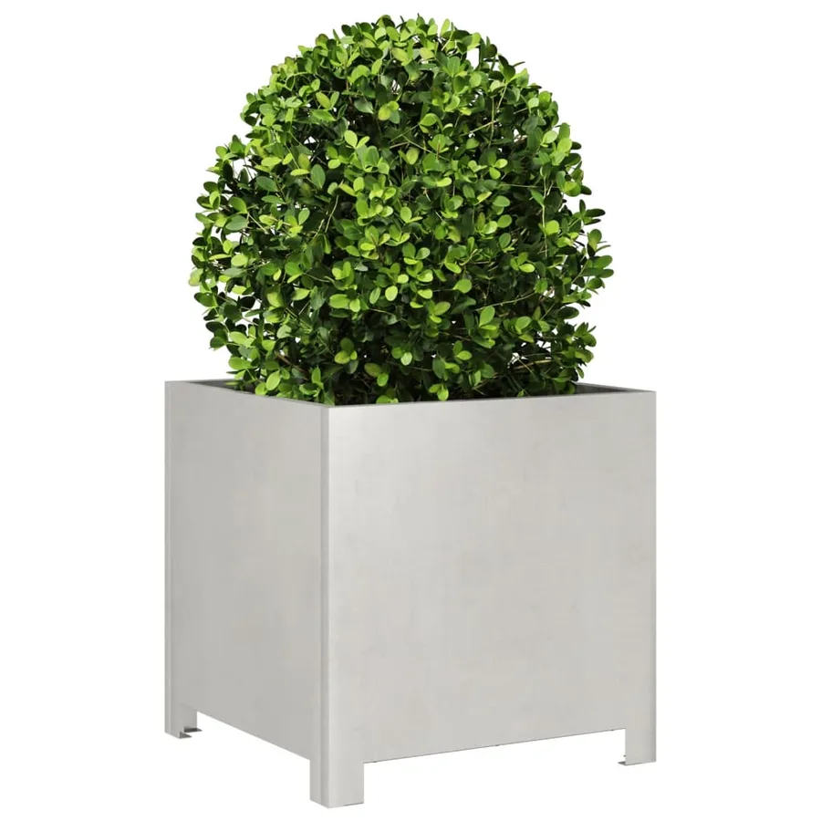 Jardinières 2 pcs 40x40x40 cm acier inoxydable - 4