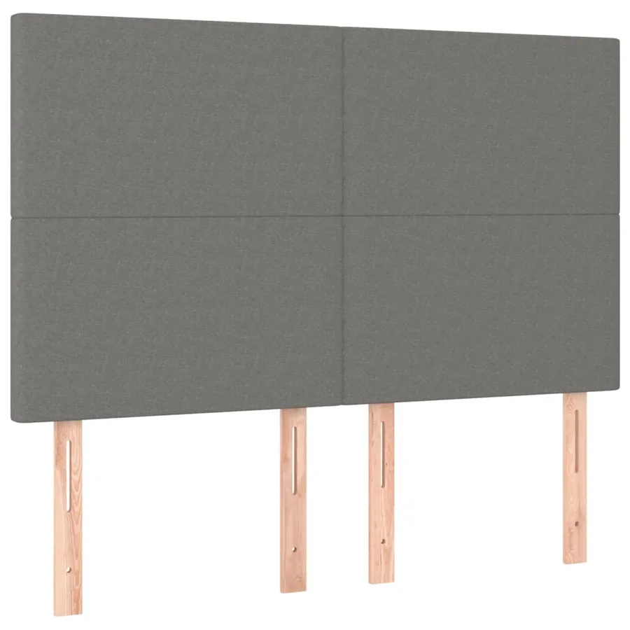 Sommier à lattes de lit avec matelas Gris foncé 140x200cm Tissu - 6