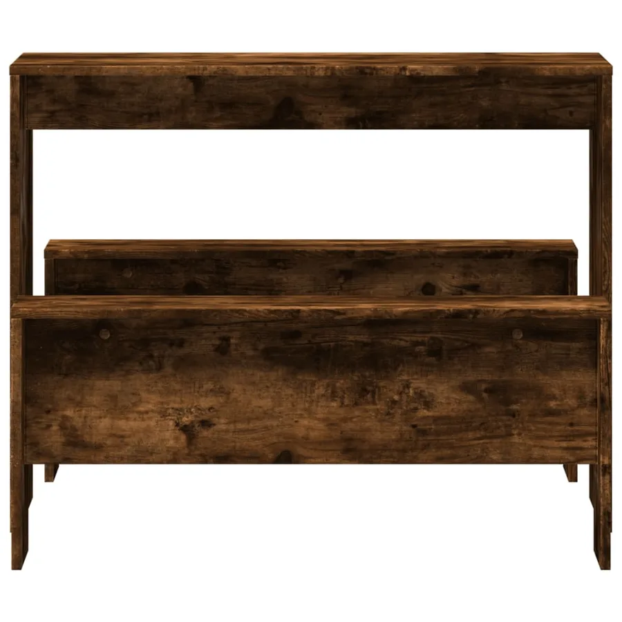 Ensemble table à manger et bancs 3 pcs bois d'ingénierie - 4