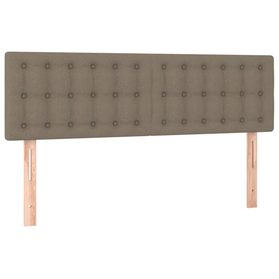 Sommier à lattes de lit avec matelas Taupe 140x200 cm Tissu - 6