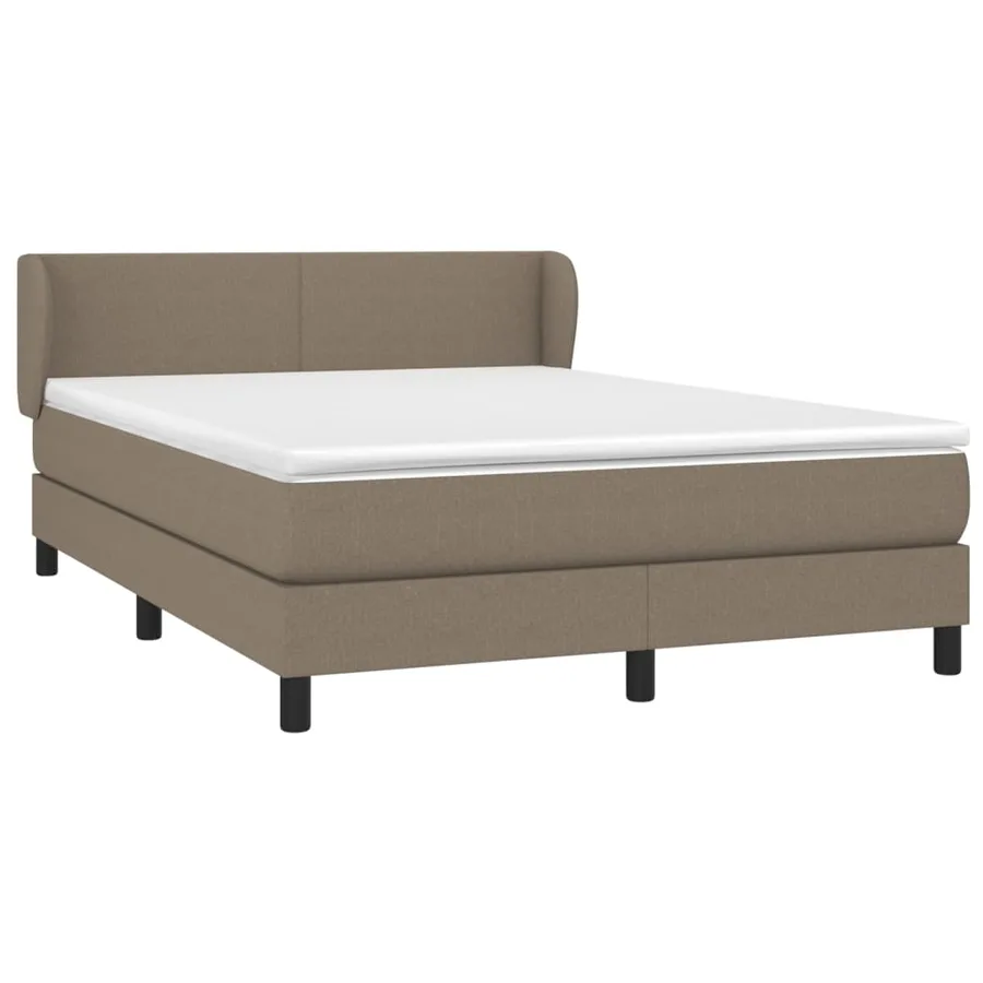 Sommier à lattes de lit avec matelas Taupe 140x200 cm Tissu - 3