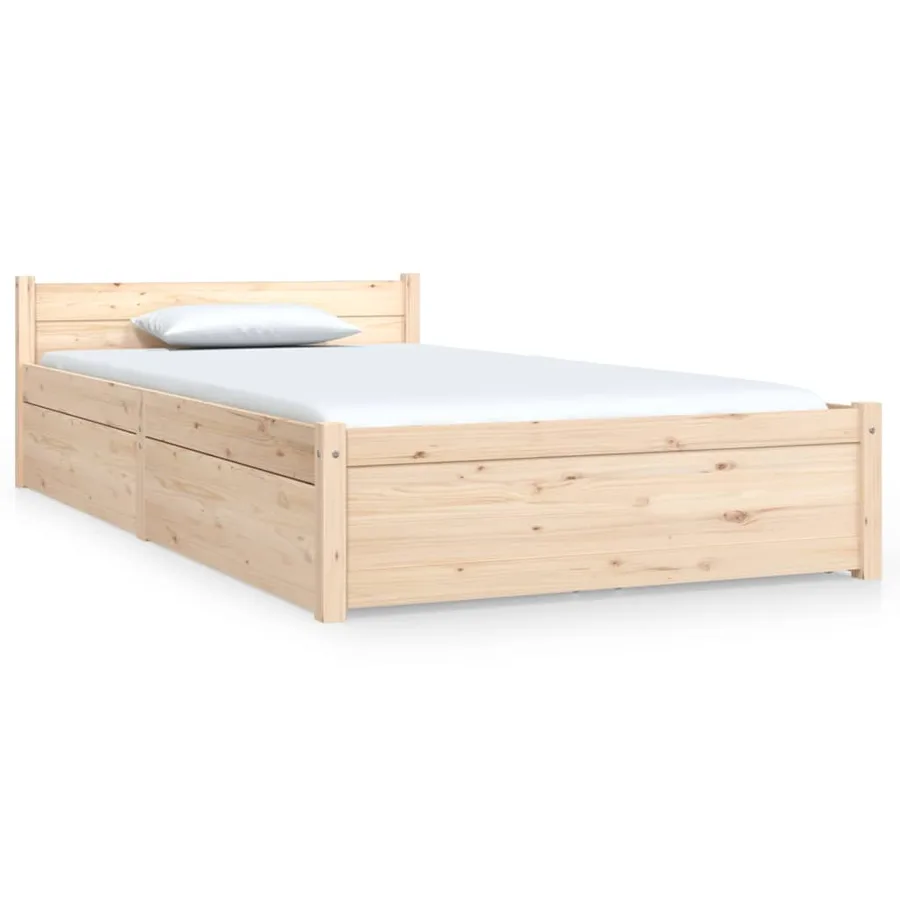 Cadre de lit sans matelas avec tiroirs 90x200 cm - 2