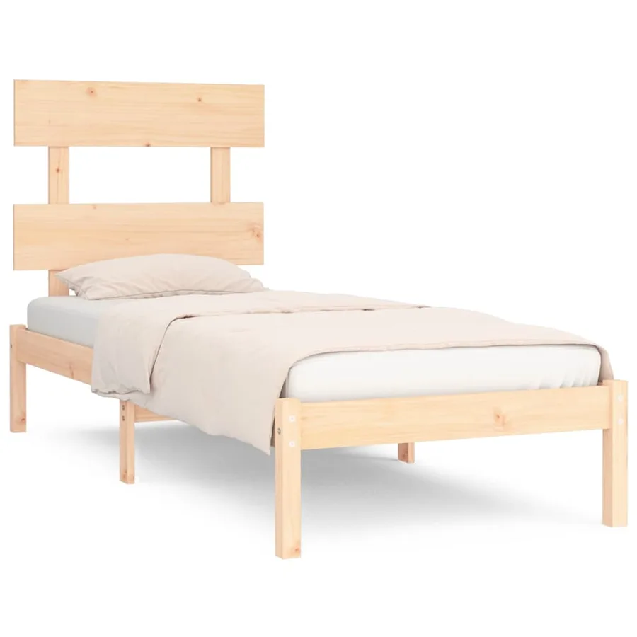 Cadre de lit sans matelas 90x190 cm bois massif - 2