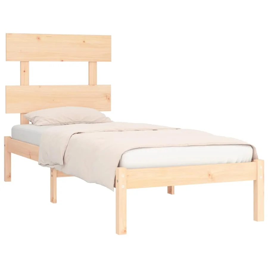 Cadre de lit sans matelas 90x190 cm bois massif - 3