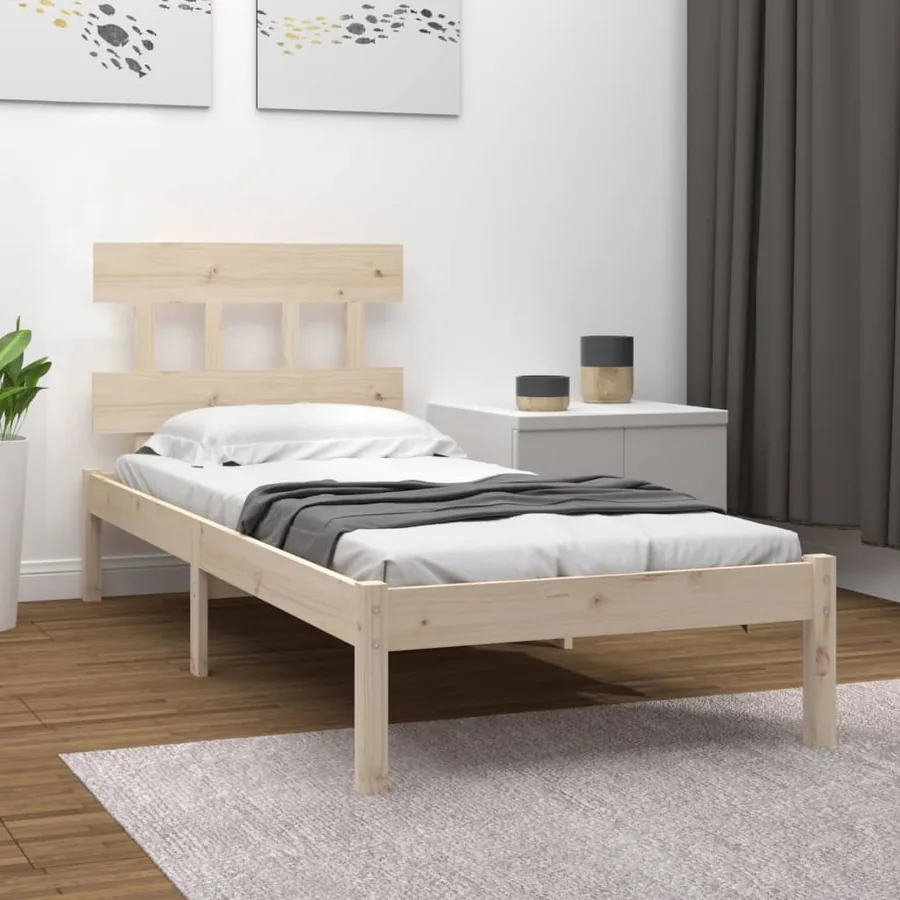 Cadre de lit sans matelas 90x190 cm bois massif