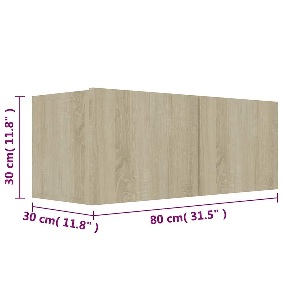 Ensemble de meubles TV 3 pcs Chêne sonoma Bois d'ingénierie - 8