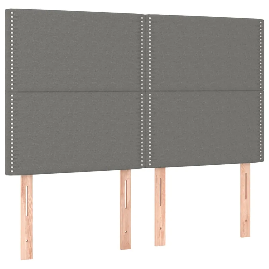 Sommier à lattes de lit avec matelas Gris foncé 140x200cm Tissu - 6