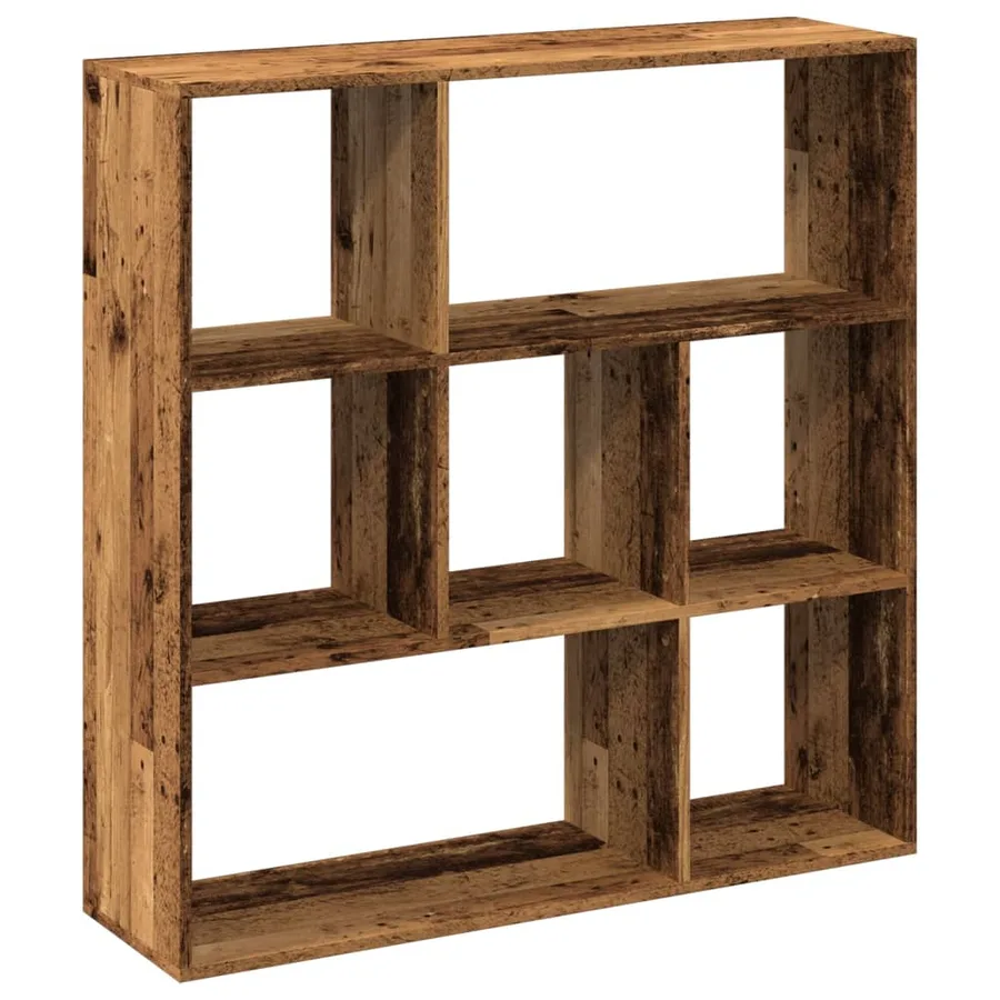 Étagère séparatrice de pièce vieux bois 102x29x103,5 cm - 2
