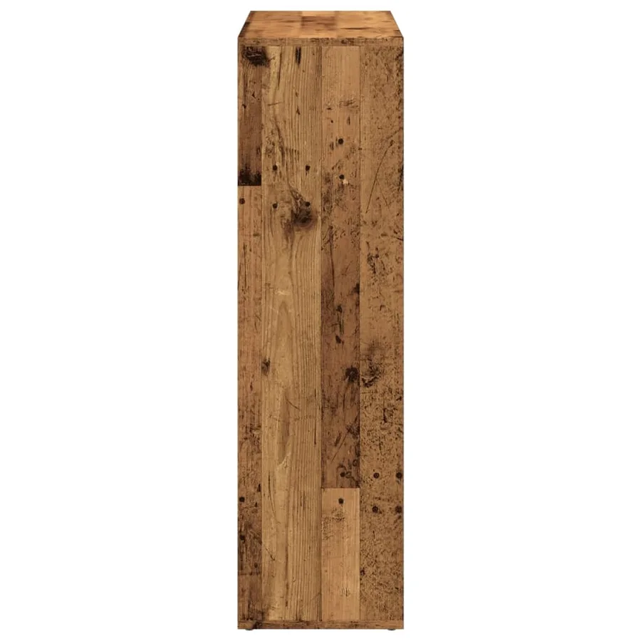 Étagère séparatrice de pièce vieux bois 102x29x103,5 cm - 6