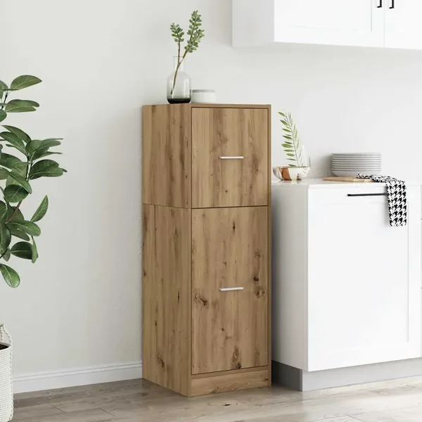 Armoire d'apothicaire chêne artisanal bois d'ingénierie