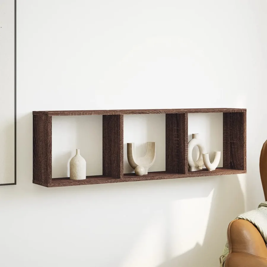 Armoire murale 100x16x30 cm chêne marron bois d'ingénierie - 3