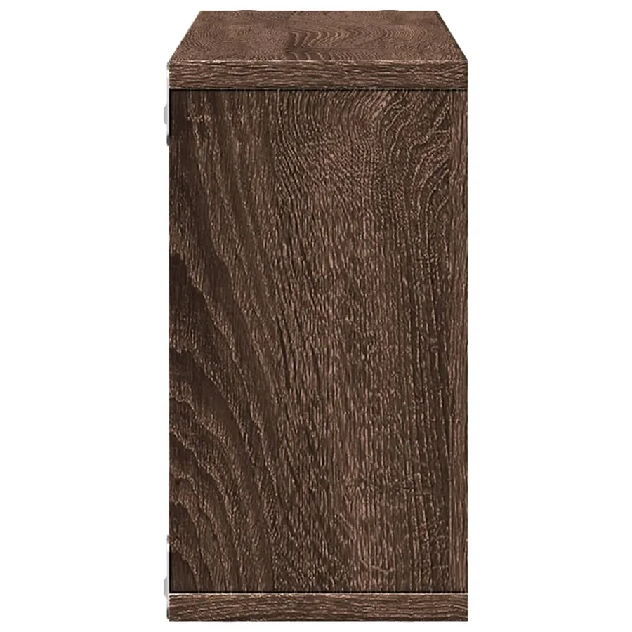Armoire murale 100x16x30 cm chêne marron bois d'ingénierie - 5