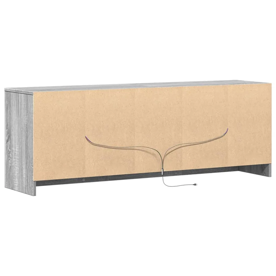 Meuble TV avec LED sonoma gris 139,5x34x50 cm bois d'ingénierie - 8
